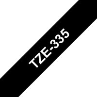 Brother TZE-335 DirectLabel white on black Laminat 12mm x 8m for Broth