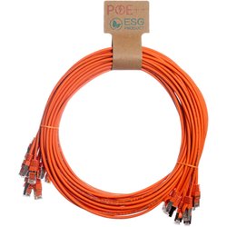 Cablenet 1M Cat6A RJ45 Orange U/Ftp Lsoh 30AWG Slim Snagless Booted Pa