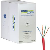Cablenet Cat6 Red U/UTP LSOH 23AWG Solid CPR Dca Cable 305m Reelex Box
