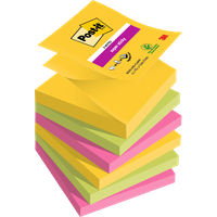 Post-It Post it Super Sticky Z Notes Carnival Colours 76x76mm 90 Sheet