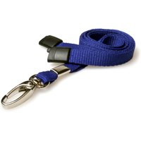 Digital ID 10mm Recycled Plain Navy Blue Lanyards with Metal Lobster C