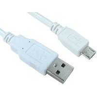 Cables Direct USB A/B. 3m USB cable USB 2.0 Micro-USB B White