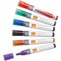 Nobo Liquid Ink Whiteboard Pens Bullet Tip 6 blister-pack