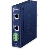 PLANET IP30 Industrial Single-Port 10Gbps 802.3bt PoE++ Splitter 24 V