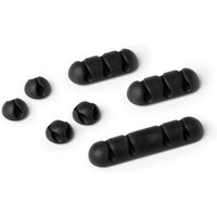 Durable Cavoline Clip Mix Desk Cable holder Black
