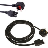FDL 3M UK MAINS PLUG TO FEMALE 3 POLE CONNECTOR CABLE
