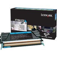 Lexmark X746A1CG Toner cartridge cyan return program. 7K pages ISO/IEC