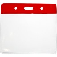 Digital ID Vinyl Red Top Card Holders - 91x65mm (Pack of 100)
