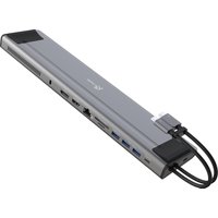 j5create JCD552 M.2 NVMe® USB-C® Gen 2 Docking Station, Silver and Black