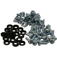 FDL 19 INCH RACK CAPTURED CAGE NUTS & M6 BOLTS- 50 PACK (SILVER)