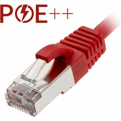 Cablenet 0.25M Cat6A RJ45 Red U/Ftp Lsoh 30AWG Slim Snagless Booted Pa