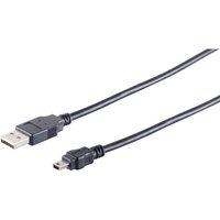 Microconnect USBAMB82 USB cable USB 2.0 1.8 m USB A Mini-USB B Black