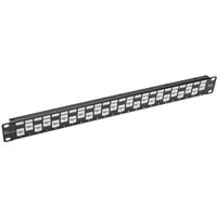 Tripp Lite N254-024-6A-OF 24-Port 1U Rack-Mount Cat6a Offset Feed-Thro