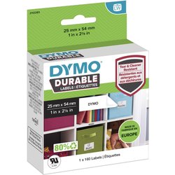 Dymo Authentic Labelwriter Durable Labels | 25Mm X 54Mm | White Poly |
