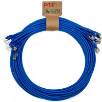 Cablenet 1m Cat6a RJ45 Blue S/FTP LSOH 26AWG Snagless Booted Patch Lea