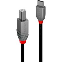 Lindy 2m USB 2.0 Type C to B Cable. Anthra Line