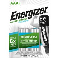 Energizer AAA 800mAh Recharge Extreme Rechargeable NiMH Batteries - Pa