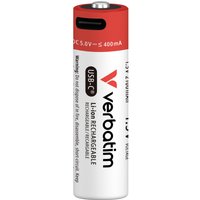 Verbatim AA USB-C Rechargeable Battery (Pack of 4)
