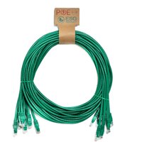 Cablenet 3m Cat6 RJ45 Green U/UTP PVC 24AWG Flush Moulded Booted Patch
