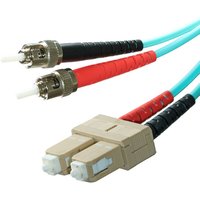 Cablenet OM3 50/125 ST-SC Duplex Aqua LSOH Fibre Patch Lead