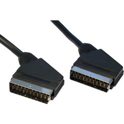 Cables Direct 1M Scart Scart Cable Scart (21-Pin) Black