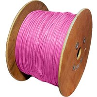 Cablenet Cat6a Pink S/FTP LSOH 26AWG Stranded Patch Cable 500m Reel
