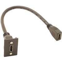 POWERDATA BLACK 300MM HDMI LAUNCH LEAD (F/M TO F/M CONNECTOR)