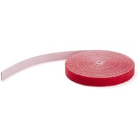 StarTech.com 100ft (30.5m) Hook and Loop Roll. Red. Cut-to-Size Reusab