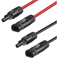 LogiLink Solar extension cable set. PVC/M to PVC/F. 6 mm². CU. black &
