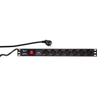LogiLink PDU7C01 surge protector Black 7 AC outlet(s) 230 V 2 m