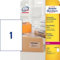 Avery L7567-25 self-adhesive label Rounded rectangle Permanent Transpa