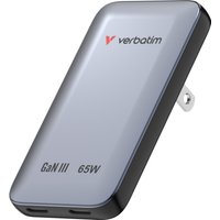 Verbatim Essentials Slim GaN Wall Charger 65W US/EU/UK - Grey