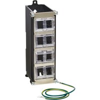 Tripp Lite N063-008-ENC 8-Port Metal DIN-Rail Mounting Keystone Patch