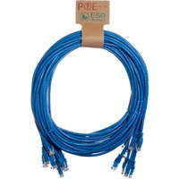Cablenet 3m Cat6 RJ45 Blue U/UTP PVC 24AWG Flush Moulded Booted Patch