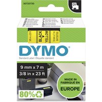 Dymo 40918/S0720730 DirectLabel-etikettes black on yellow 9mm x 7m for