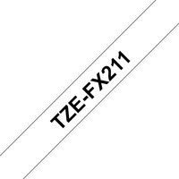 Brother TZE-FX211 DirectLabel black on white Laminat 6mm x 8m for Brot