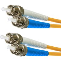 Cablenet 1m OS2 9/125 ST-ST Duplex Yellow LSOH Fibre Patch Lead