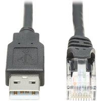 Tripp Lite U009-006-RJ45-X USB-A to RJ45 Rollover Console Cable (M/M) - Cisco Compatible, 250 Kbps, 6 ft. (1.83 m), Black