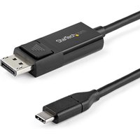 StarTech.com 6.6ft (2m) USB C to DisplayPort 1.2 Cable 4K 60Hz - Bidir
