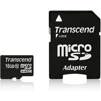 Transcend microSDXC/SDHC Class 10 UHS-I 16GB with Adapter