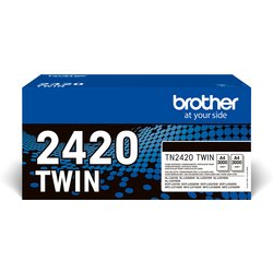 Brother TN-2420TWIN Toner-Kit Twin Pack. 2X3K Pages Iso/Iec 19752 Pack Brother TN-2420TWIN Toner-Kit Twin Pack. 2X3K Pages Iso/Iec 19752 Pack