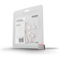 Lindy USB Type C Port Blockers (Without Key) - Pack of 10. Pink
