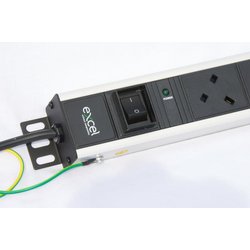 Excel 555-251 Power Extension 3 M 8 Ac Outlet(S) Black. White Excel 555-251 Power Extension 3 M 8 Ac Outlet(S) Black. White