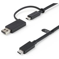 StarTech.com 3.3ft (1m) USB-C Cable with USB-A Adapter Dongle. USB 10G