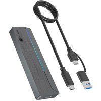 ICY BOX M.2 SATA/NVMe SSD Enclosure with USB 3.2 Gen 2 Type-C and RGB