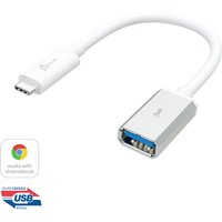j5create JUCX05 USB-C® 3.1 to USB™ Type-A Adapter. White and Silver