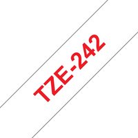 Brother TZE-242 DirectLabel red on white Laminat 18mm x 8m for Brother