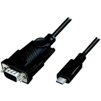 LogiLink AU0051A video cable adapter 1.2 m USB C VGA (D-Sub) Black