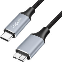 LogiLink USB 3.2 Gen1 Type-C cable. C/M to Micro-USB/M.5Gbps.nylon.met