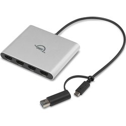 Owc USB-C Quad Hdmi 4K Display Adapter With Displaylink